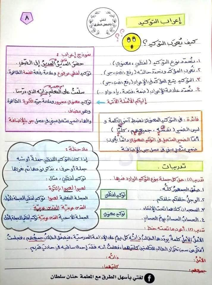 NTQ3NTAuNjE4MDE2 بالصور شرح درس التوكيد مادة اللغة العربية للصف التاسع الفصل الثاني 2024